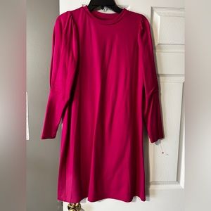 Kasper short dress/long sleeves - hot pink - size S - women